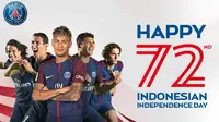 PSG mengucapkan HUT ke-72 RI. (Dok. Twitter PSG). 