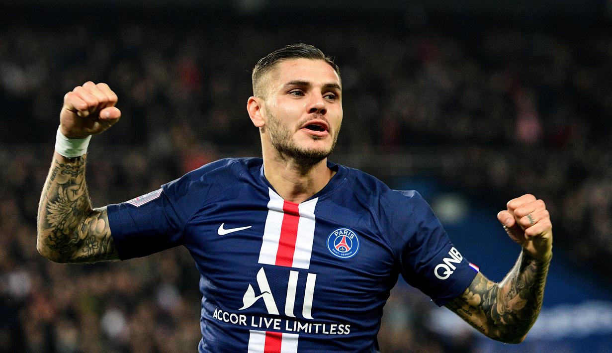 Mauro Icardi (60 juta euro) - Striker yang baru bergabung dengan PSG ini pernah merasakan didikan dari akademi Barcelona pada 2008-2011. Usai mengecap akademi Barcelona, Icardi melanjutkan karier seniornya bersama Sampdoria. (AFP/Martin Bureau)