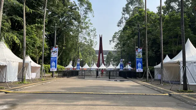 Pantauan situasi di kawasan Stadion Utama Gelora Bung Karno, Kamis (5/6/2025) pagi ini.