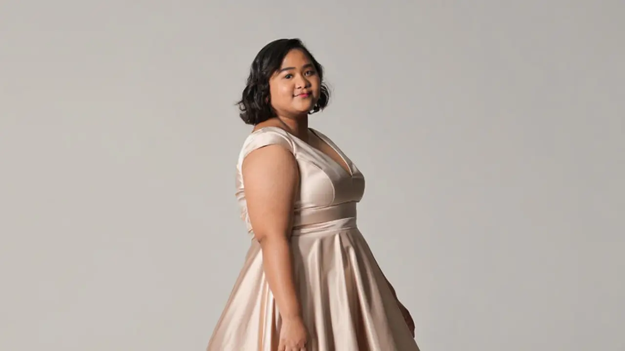 Model Baju Bridesmaid untuk Orang Gemuk Agar Terlihat Langsing/Ilustrasi AI