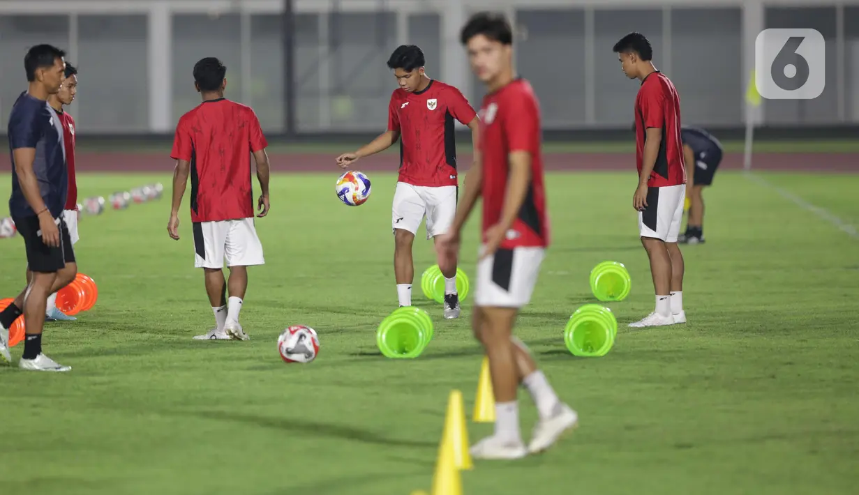 Ini menjadi latihan terakhir sebelum berduel melawan Filipina dalam persaingan Grup A Piala AFF U-23 2025. (Liputan6.com/Helmi Fithriansyah)