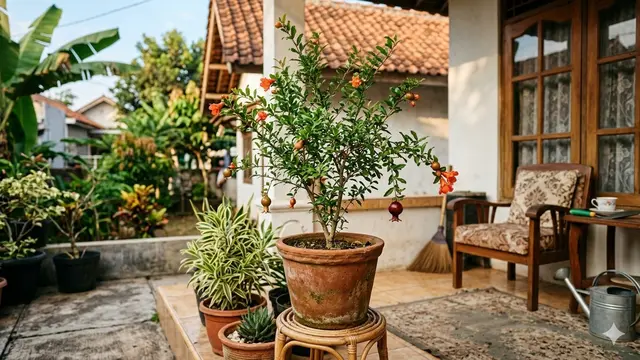Tanaman Buah di Teras (Foto: Gemini AI)