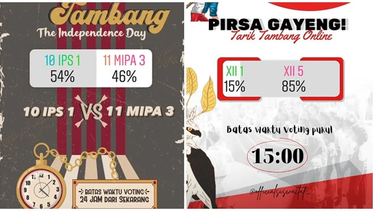 6 Potret Kocak Lomba Tarik Tambang 17-an Via Online Ini Kreatif Banget