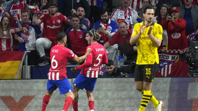 Foto: Perjuangan Pemain Atletico Madrid Raih Kemenangan Penting di Leg Pertama Perempat Final Liga Champions