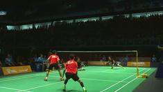 Indonesia meraih medali emas SEA Games dari cabor bulutangkis nomor beregu putra setelah menang 3-0 atas Malaysia, Kamis (24/8/2017)