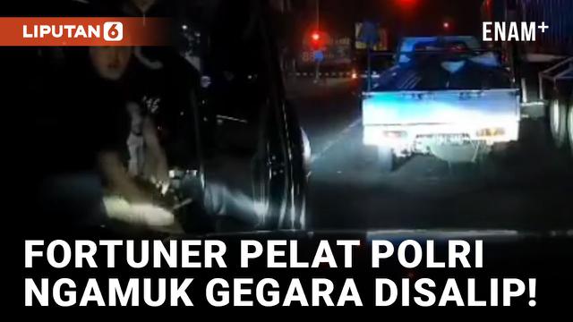 Duh! Pengemudi Fortuner Pelat Polri Adang dan Ancam Pengendara Lain di PIK