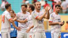 Harry Kane bersama skuad Bayern Munchen pada ajang Piala Dunia Antarklub 2025. (Michael Reaves / GETTY IMAGES NORTH AMERICA / Getty Images via AFP)