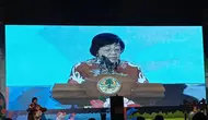 Menteri Lingkungan Hidup dan Kehutanan, Siti Nurbaya, dalam acara Festival Pengendalian Lingkungan Hidup 2024. (dok. Putri Astrian Surahman/Liputan6.com)