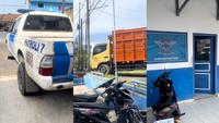 Tangkapan layar video viral oknum polisi pakai motor warga yang disita sementara sebagai barang bukti di Lampung Selatan. (Liputan6.com/Dok. Istimewa).