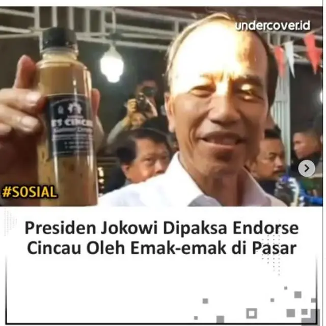 Viral Emak-Emak di Pasar Sukses Paksa Jokowi Promosikan Es Cincau Dagangannya