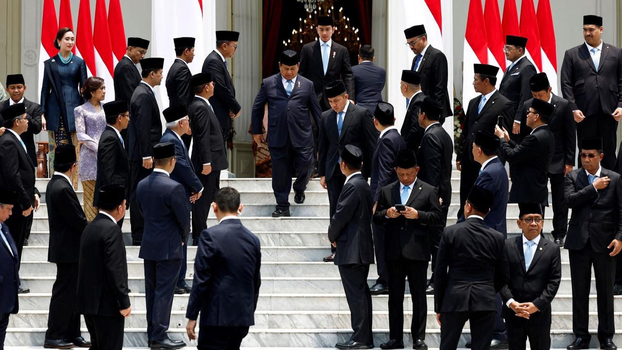 Prabowo lantik menteri di Istana Kepresidenan