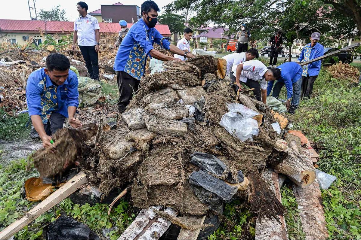 FOTO: Polda Aceh Musnahkan 1,3 Ton Ganja, Hasil Operasi Tiga Bulan terakhir