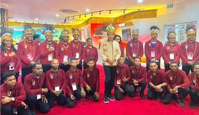 Presiden Joko Widodo (Jokowi) usai meresmikan Papua Youth Creative Hub (PYCH) pada Selasa, (21/3/2023). (Istimewa)