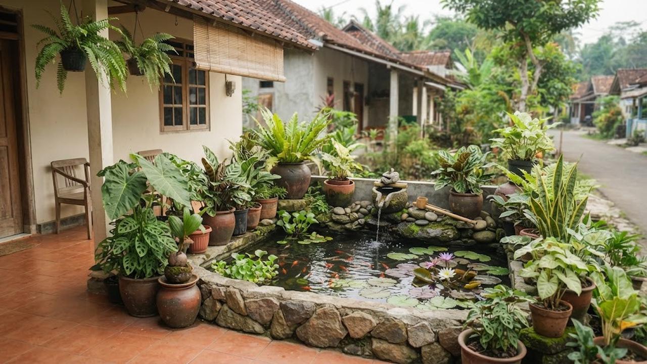 10 Tanaman yang Cocok Dipadukan dengan Kolam Mini di Teras, Ide Percantik Depan Rumah