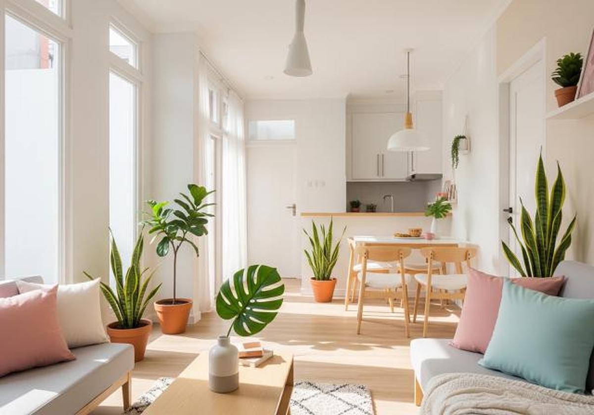 Gunakan Warna Terang dan Netral/Ide Tata Ruang Rumah Kecil Tanpa Sekat dengan Pencahayaan Alam (Sumber: gemini.com)