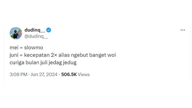 6 Cuitan Juni Cepat Berlalu Bikin Senyum Tipis, Tak Terasa Sudah Berganti Bulan