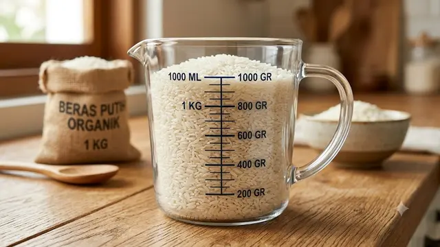 1 Kg Beras Berapa Liter