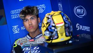 Aldi Satya Mahendra saat mengikuti seri keempat World Supersport 2026 di Hungaria. (Yamaha Indonesia)