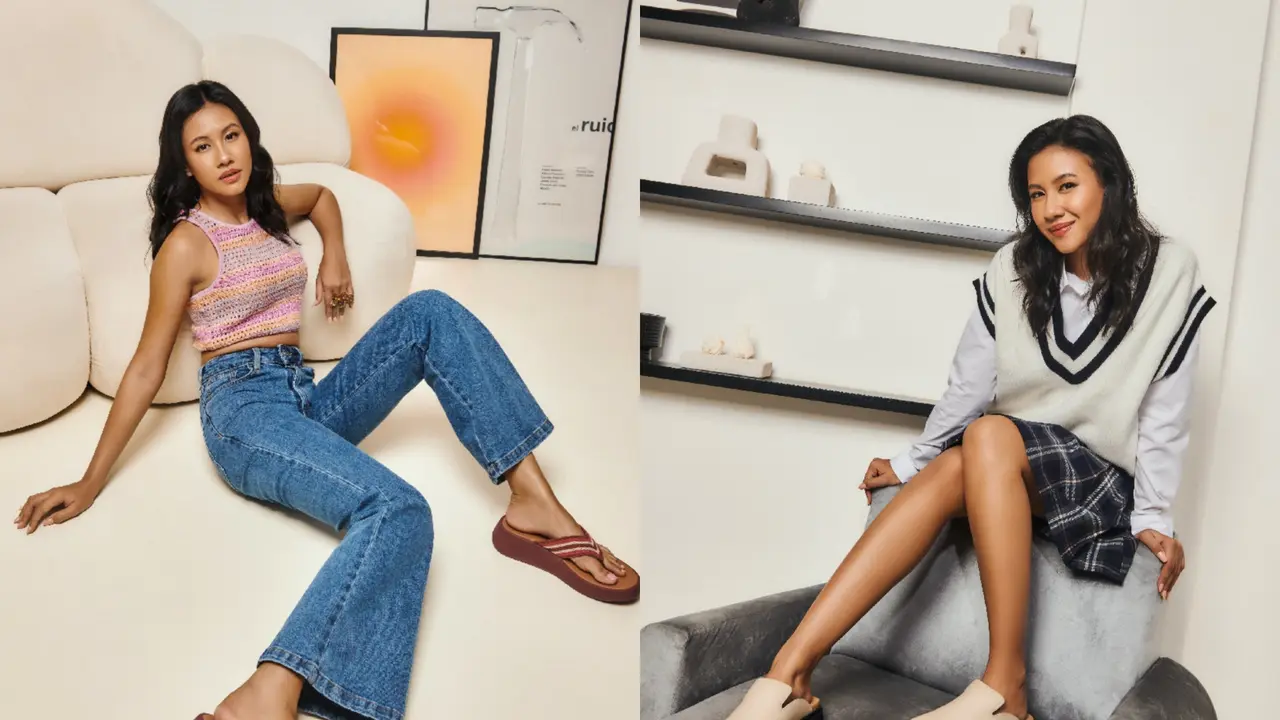 Ide Padu Padan Tampil Stylish dan Nyaman dengan Sandal hingga Sneakers dari Shenina Cinnamon