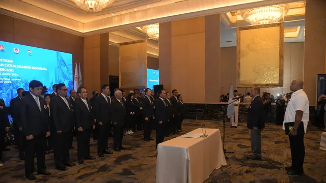 Pelantikan Agustiar Sabran sebagai ketua Percasi 2026-2030