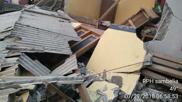 Gempa berkekuatan 6,4 SR guncang wilayah Lombok Nusa Tenggara Barat (NTB). (Dok: BNPB)