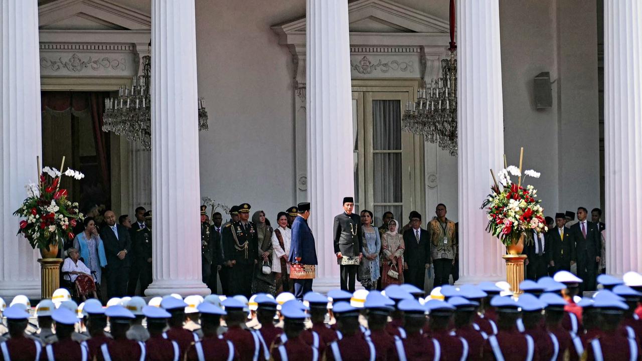 Jokowi sambut Presiden Prabowo di Istana Merdeka