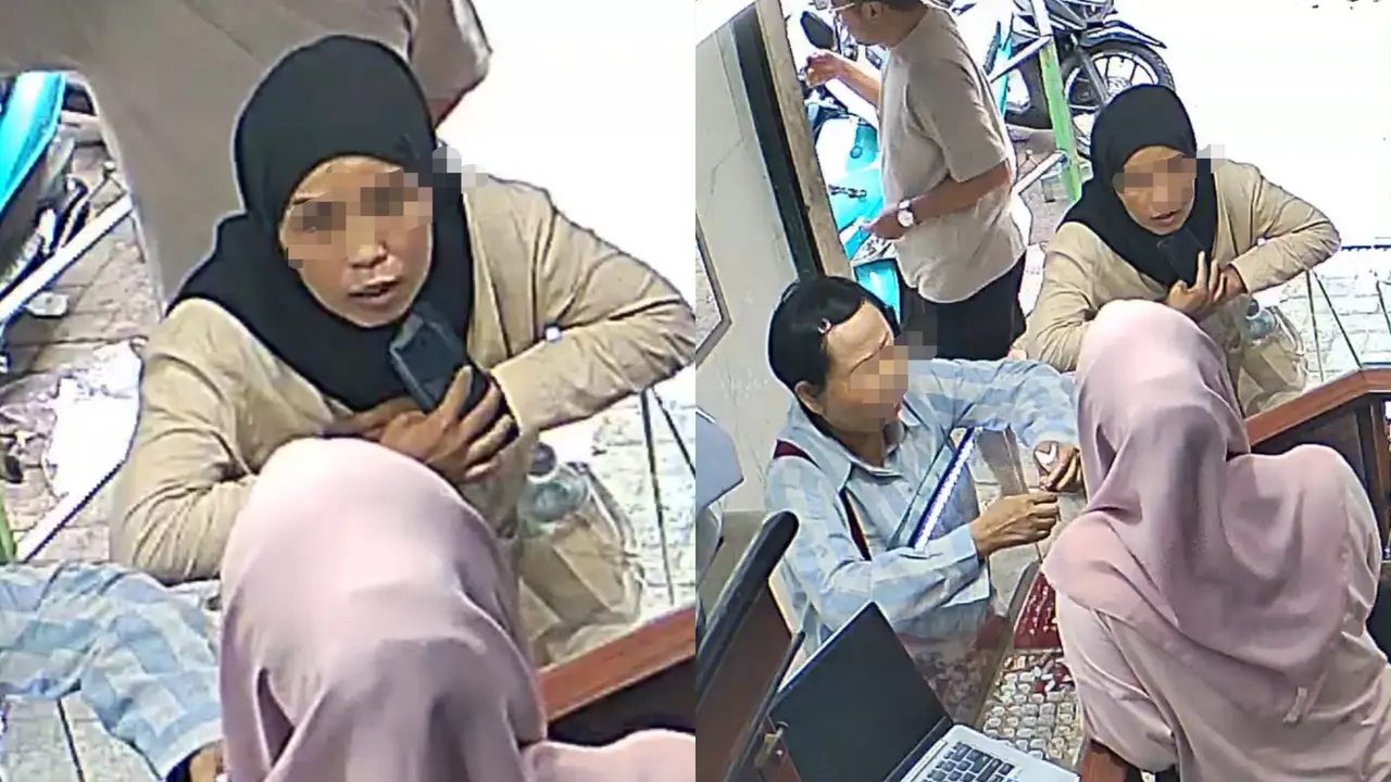 Tampang terduga pelaku pencurian perhiasan di toko emas
