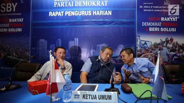 FOTO: SBY Pimpin Langsung Rapat Darurat Partai Demokrat