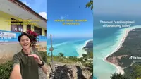 YouTuber Leonardo Edwin Bagikan Sekolah Dasar Tercantik di Indonesia yang Kini Viral di Media Sosial. Punya Pemandangan Pantai dengan Air Berwarna Biru. (Sumber: TikTok @leo_edw)