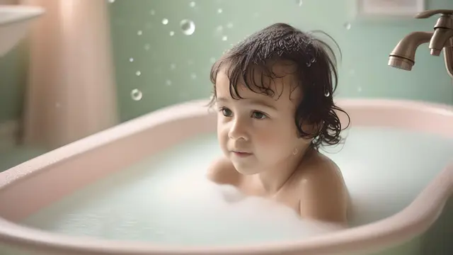 Mandi malam atau tidur dengan kipas angin tidak menyebabkan pneumonia secara langsung, tetapi perubahan suhu tubuh atau sirkulasi udara bisa mempengaruhi anak yang sedang tidak sehat. (Ilustrasi by AI)
