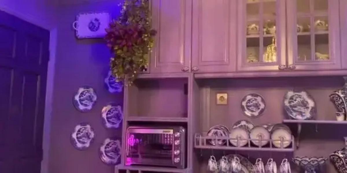 9 Potret Dapur di Rumah Mama Ala ibu Tasya dan Tasyi, Modelnya Nyentrik dan Serba Ungu