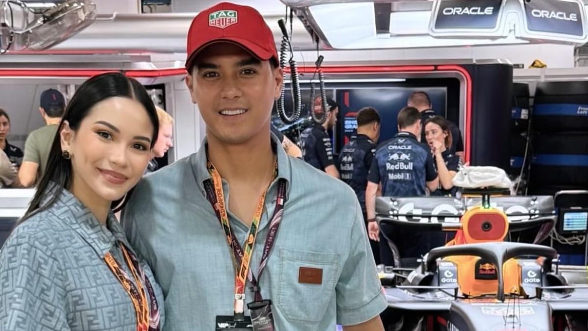 Gaya Menawan Alyssa Daguise saat Menyaksikan Formula 1 di Singapura Bareng Al Ghazali, Kenakan Setelan Fendi Rp12 jutaan