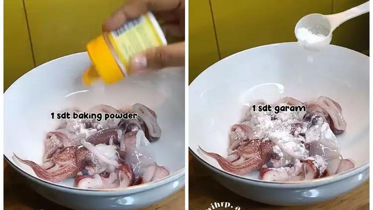 <b>1. Taburkan Garam dan Baking Soda</b>