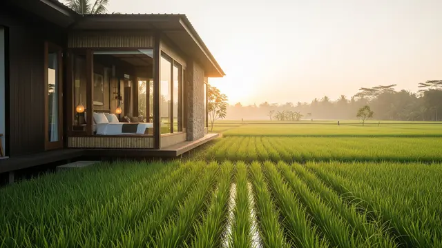 10 Model Rumah Minimalis Pinggir Sawah dengan View Sunrise Langsung dari Kamar