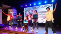 Laptop Acer Aspire E5-553G yang tersemat chip AMD APU Generasi ke-7 diluncurkan di Jakarta, Senin (16/6/2016).