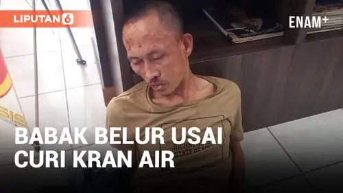 VIDEO: Maling Kran Air di UIN Palembang, Seorang Pria Babak Belur Dihajar Massa