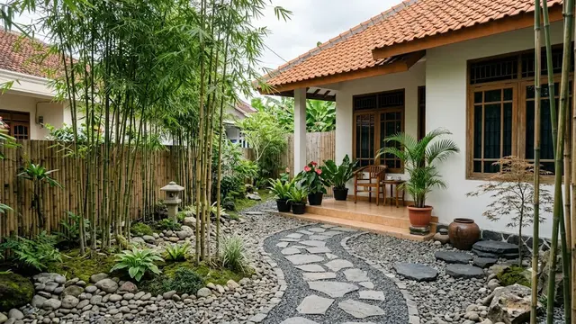 Ide Taman Bergaya Jepang yang Tetap Cocok untuk Rumah Sederhana/AI Generated