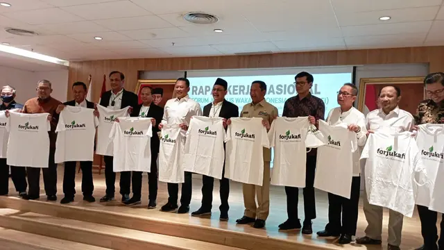 Forum Jurnalis Wakaf Indonesia  (Forjukafi) menggelar Rapat Kerja Nasional (Rakernas) di Perpustakaan Nasional pada Jumat (7/10/2022).