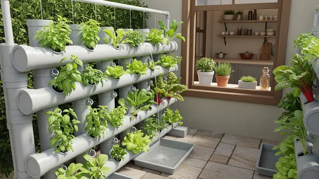 Ide Hidroponik Gantung di Dapur Biar Masak Tinggal Petik Sayur Segar/Gemini AI