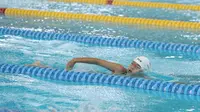 Pengurus Besar Akuatik Indonesia (PB AI) kembali menyelenggarakan Kejuaraan Nasional Renang Antar Klub se-Indonesia, yang bertajuk 7th Indonesia Open Aquatic Championships (IOAC) 2025, di Stadion Akuatik Gelora Bung Karno, Jakarta Pusat. (Bola.com/Muhammad Iqbal Ichsan)