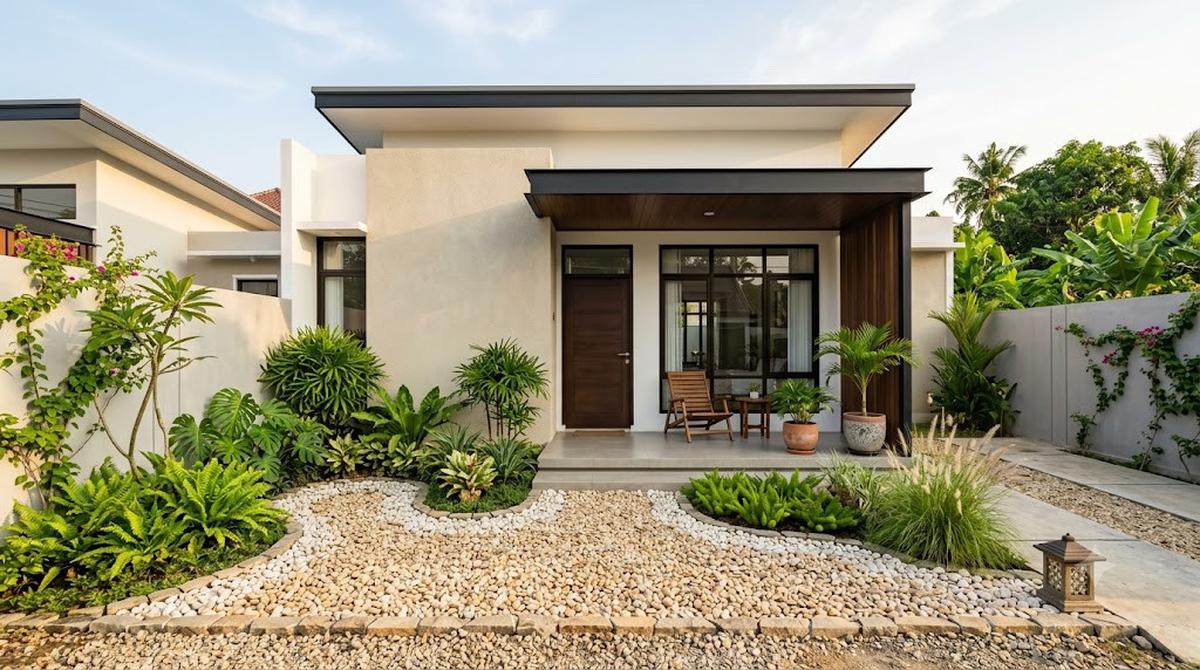 Ide Gravel Garden di Teras Rumah
