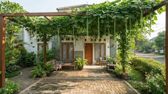 Ide Pergola dari Tanaman Sayur Rambat