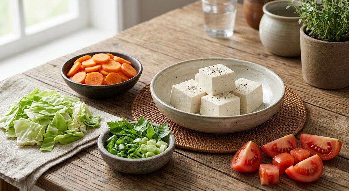 Bahan Sup Tahu Sayur Kuah Bening