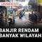 Guyuran hujan yang melanda Kota Surabaya, Jawa Timur, menyebabkan banjir di sejumlah jalan. Tak hanya itu, banjir juga merendam pemukiman di kawasan Simo Kalangan.