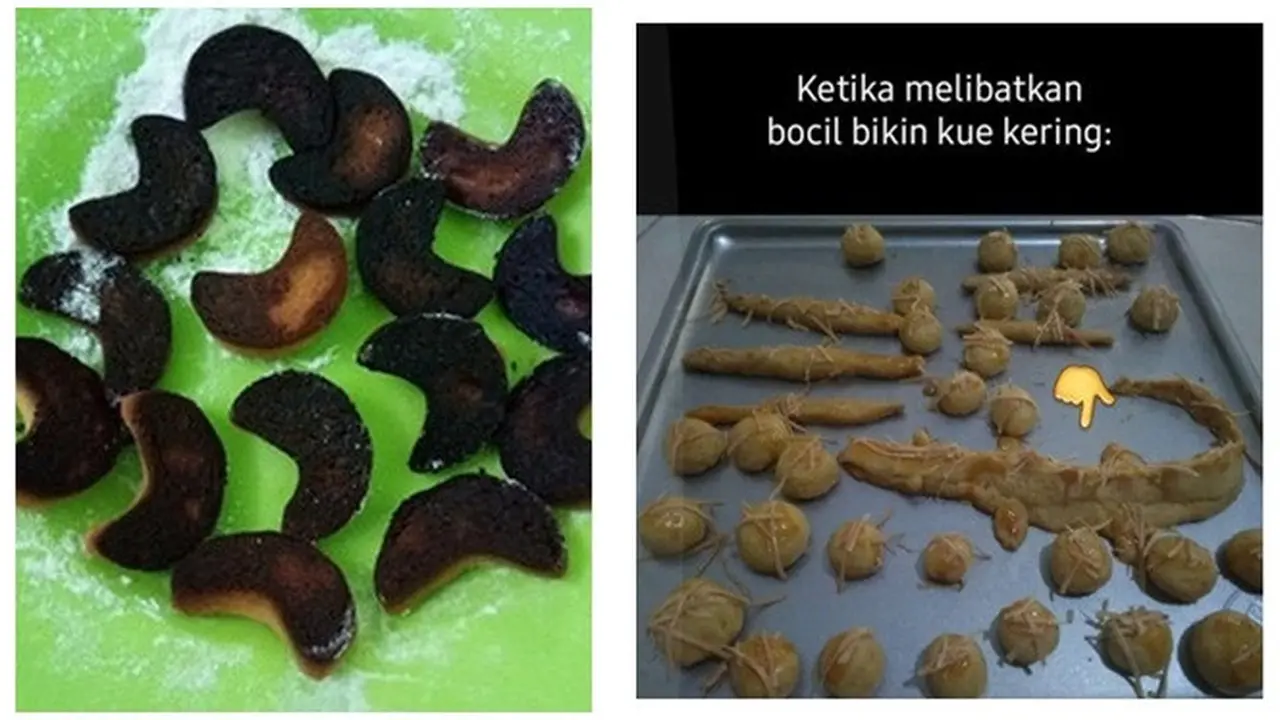 8 Potret Gagal Buat Kue Lebaran Ini Bikin Miris