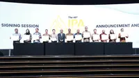 PT Pertamina Hulu Energi (PHE) melalui afiliasinya menandatangani 10 Perjanjian Jual Beli Gas (PJBG) pada rangkaian perhelatan The 49th IPA Convention &amp; Exhibition di ICE BSD, Tangerang, Selasa (20/5/2025). (Dok Pertamina)