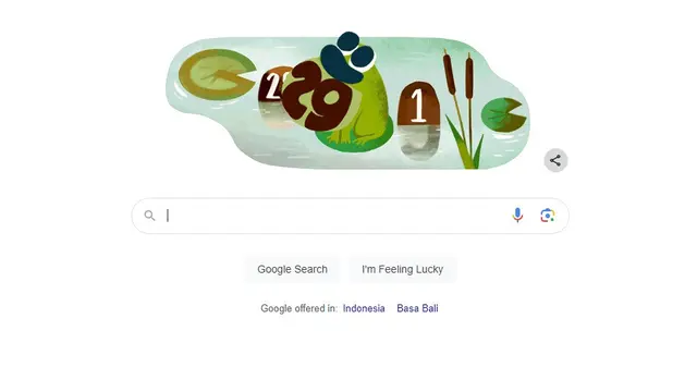 Google Doodle menampilkan Leap Day atau Kabisat (Liputan6.com/ Agustin Setyo Wardani)