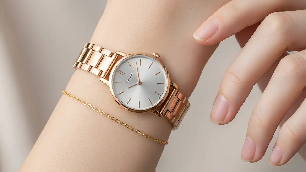 9 Inspirasi Mix and Match Gelang Emas dan Jam Tangan Stainless Steel, Tampil Elegan l