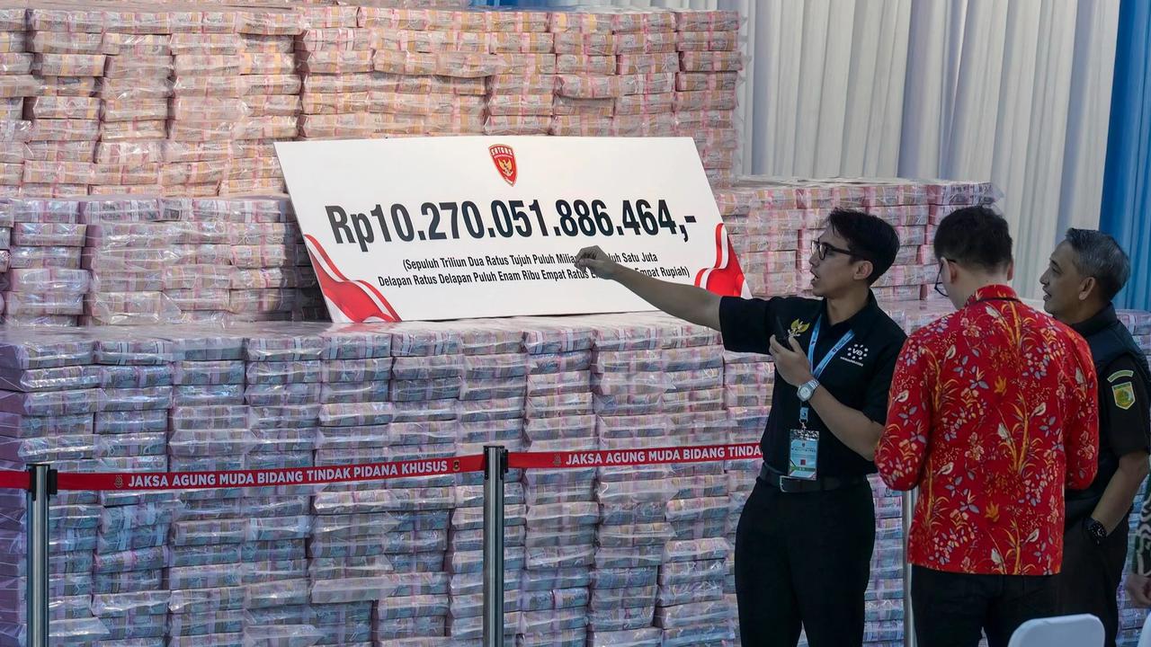 FOTO: Kejagung Pamerkan Rp 10, 2 Triliun Hasil Sitaan Kejahatan Lingkungan