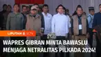 Wakil Presiden, Gibran Rakabuming meminta Bawaslu untuk menjaga netralitas di Pilkada 2024, untuk meminimalisasi potensi konflik. Sementara keputusan Mahkamah Konstitusi menetapkan hukuman sanksi pidana bagi ASN, dan TNI-Polri yang melanggar netralit...